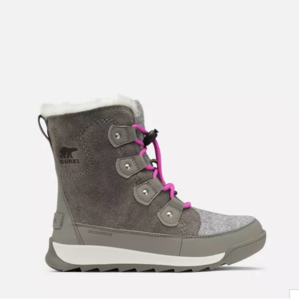 SOREL Girls  Whitney II Joan Lace Boots Size 1 in Good Condition
